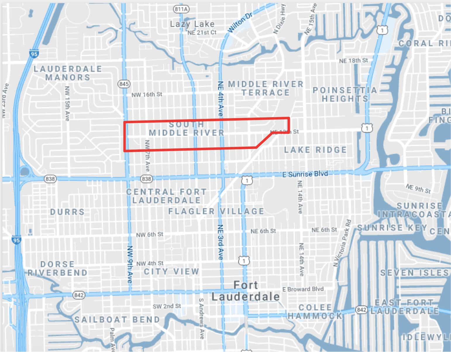 13th ST Map